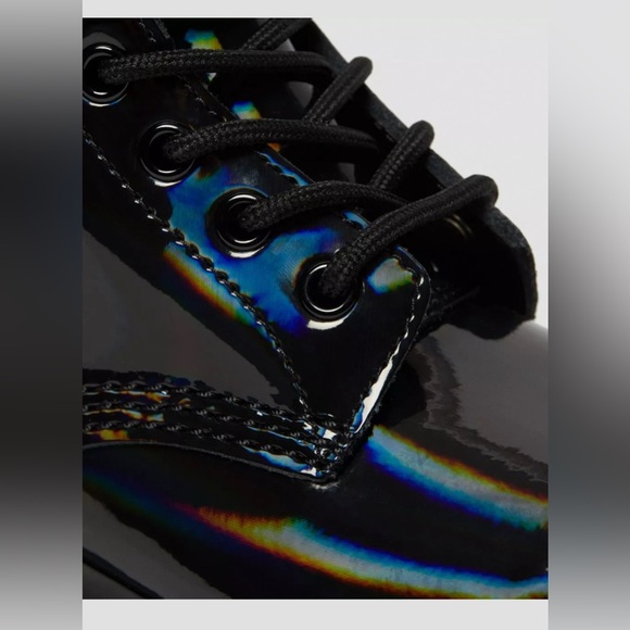 New Dr. Martens Womens 1460 W Rainbow Patent Leather Boot, Black Size 7 - Picture 4 of 8